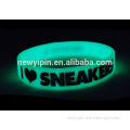 glow in the dark silicone wrist bands, evening party fluorescence wristbands, concert silicone slap bracelets